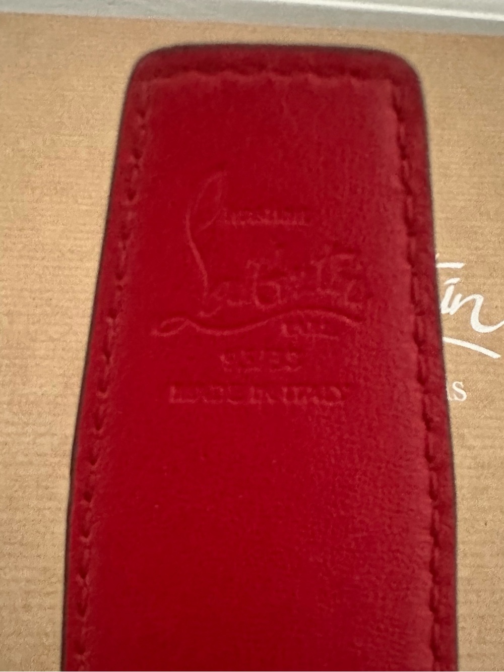 Christian Louboutin Red Patent Leather Belt - Picture 6 of 9